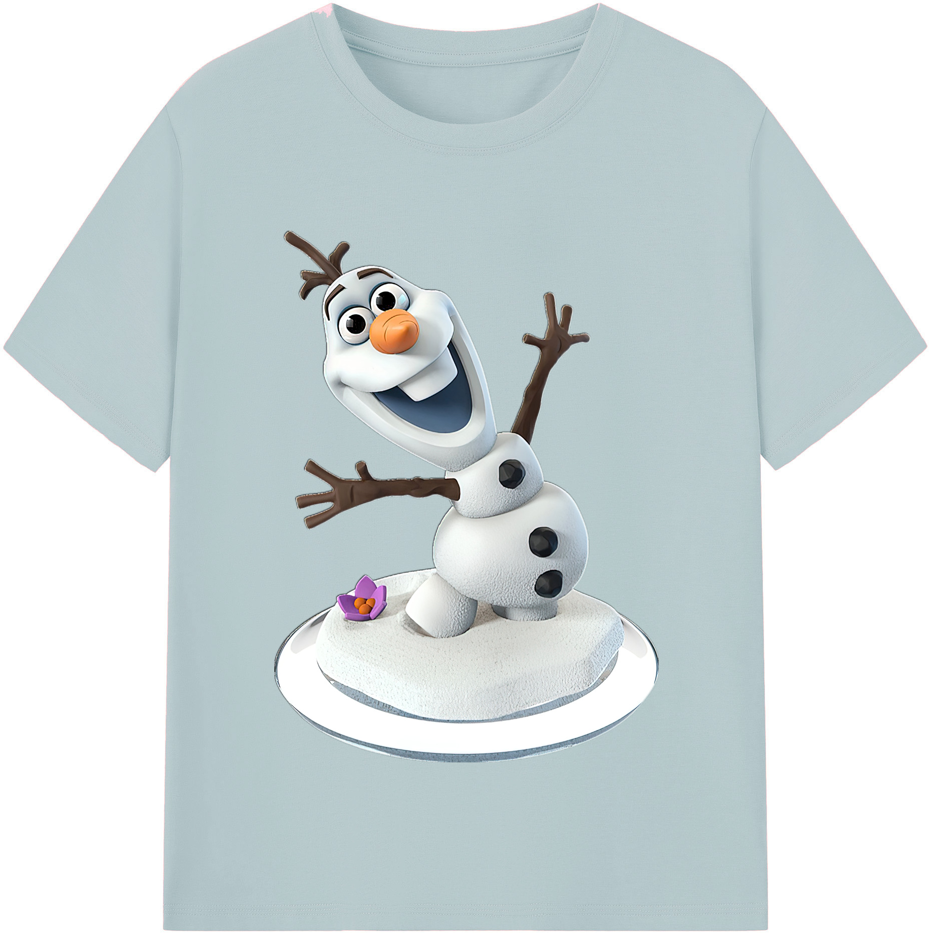 （画像用） アナと雪の女王 アンナ エルサ Frozen Anna Elsa 綿100％半袖Tシャツ（フロントプリント）